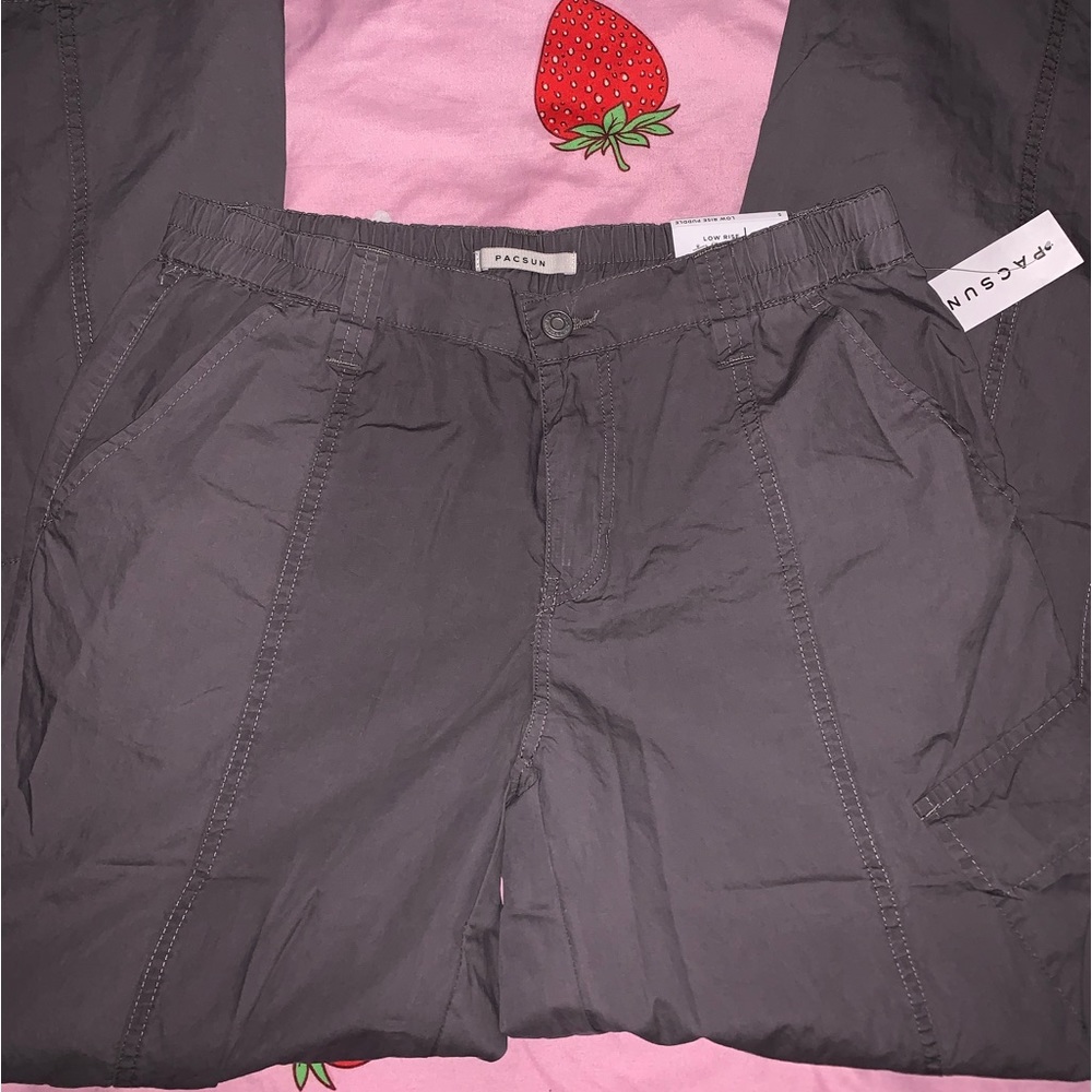 PacSun low rise Gray Cargo Pants Y2k